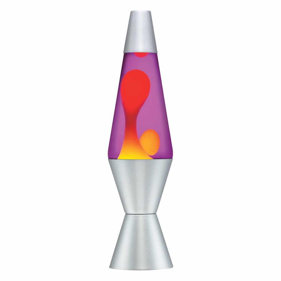 14.5” LAVA LAMP – YELLOW/PURPLE/SILVER O6
